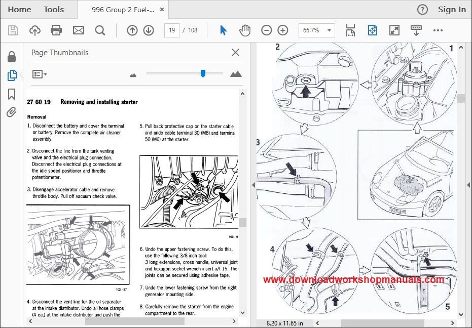 Porsche 996 Workshop Manual Download